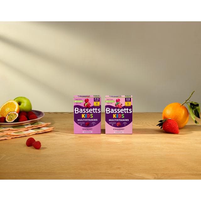 Bassetts 60 x Raspberry Flavour 7 to 11 Years Kids Multivitamin Gummies - gallery image 6
