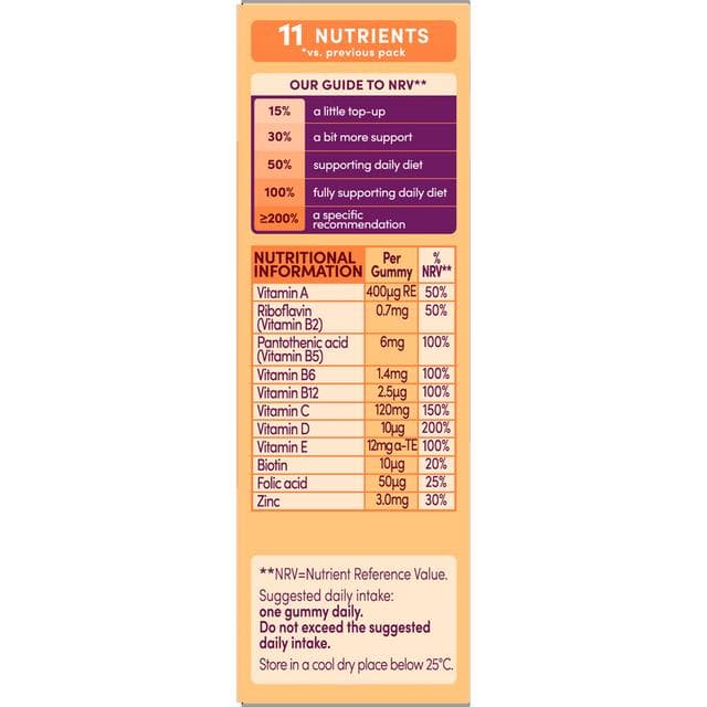 Bassetts 30 x Orange Flavour 3 to 11 Years Immune Support One a Day Kids Gummies - gallery image 2