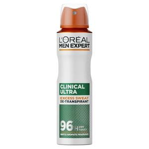 L'Oréal Paris Men Expert 250ml Clinical Ultra for Sweat Control & Freshness Antiperspirant Spray