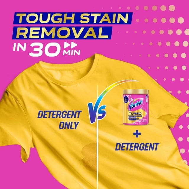 Vanish Turbo Fast Acting Stain Remover Powder 470g - gallery image 3
