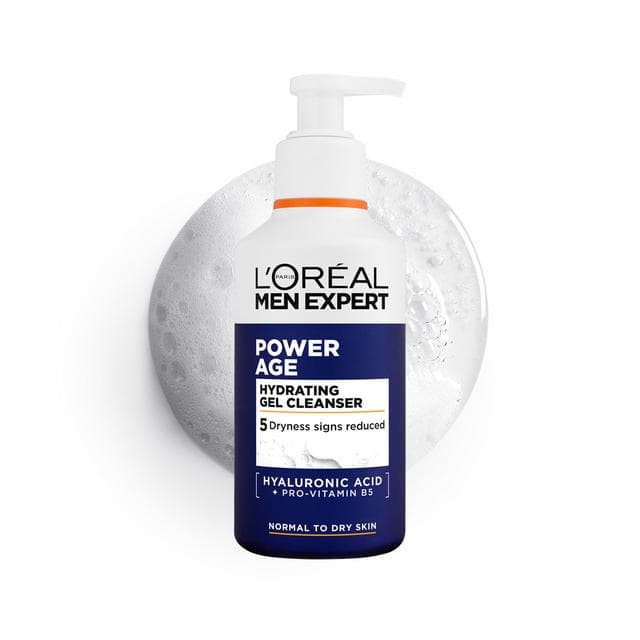 L'Oréal Paris Men Expert 260ml Power Age Hydrating Normal to Dry Skin Gel Cleanser - gallery image 3