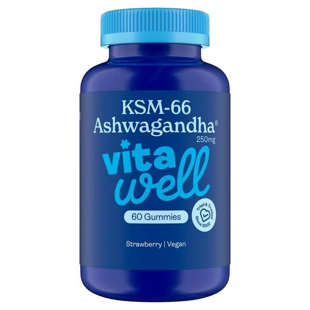 Vitawell 60 x 250mg KSM 66 Ashwagandha Strawberry Gummies - gallery image 1