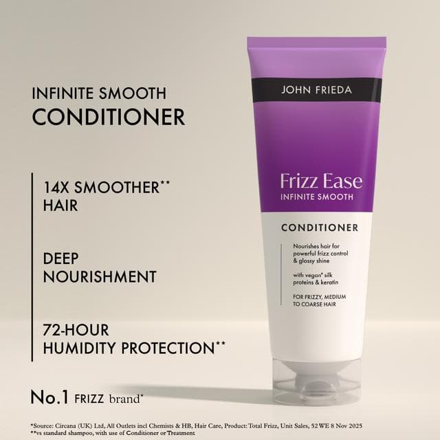 John Frieda 250ml Frizz Ease Infinite Smooth Conditioner - gallery image 2