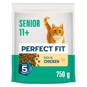 Perfect Fit 750g Senior 11+ Dry Chicken Cat Food