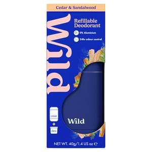 Wild 40g Cedar & Sandalwood Refillable Natural Stick Deodorant
