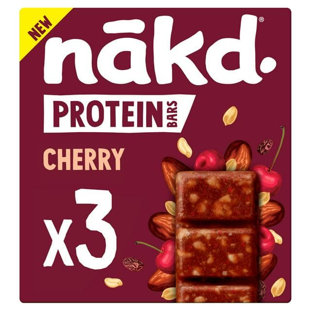 Nakd 3 x 45g Cherry Fruit & Nut Protein Bars - gallery image 1