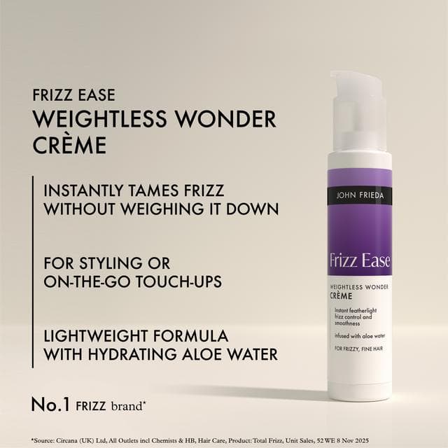 John Frieda 100ml Frizz Ease Weightless Wonder Crème - gallery image 3