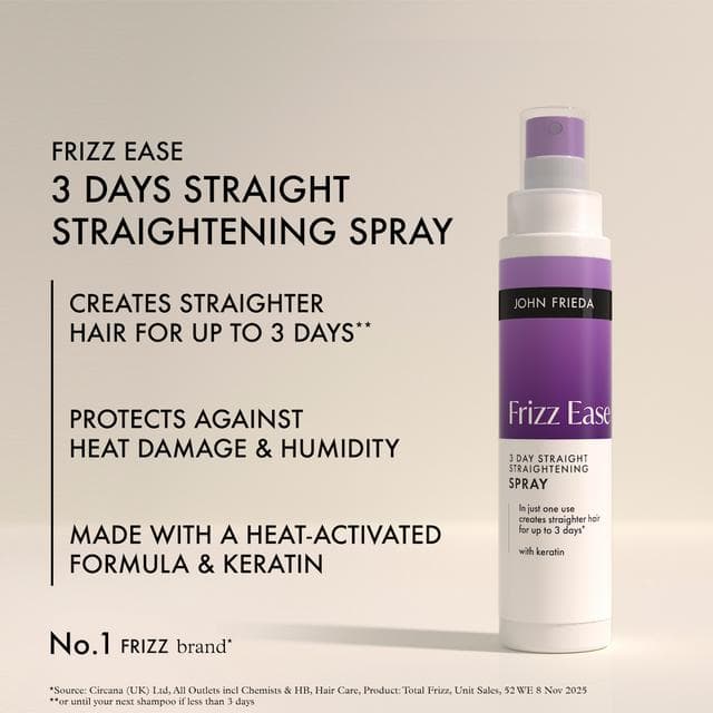 John Frieda 100ml Frizz Ease 3 Day Straightening Spray - gallery image 3