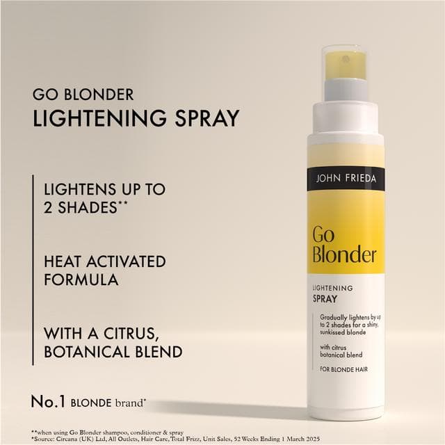 John Frieda 100ml Go Blonder Lightening Spray - gallery image 3