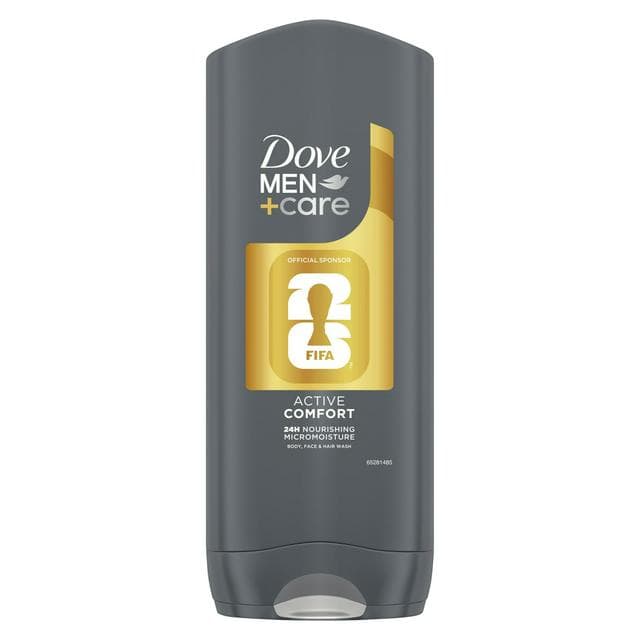 Dove Men+Care 400ml Active Comfort 3 in 1 Hair, Face & Body Wash, FIFA Limited Collection - gallery image 1