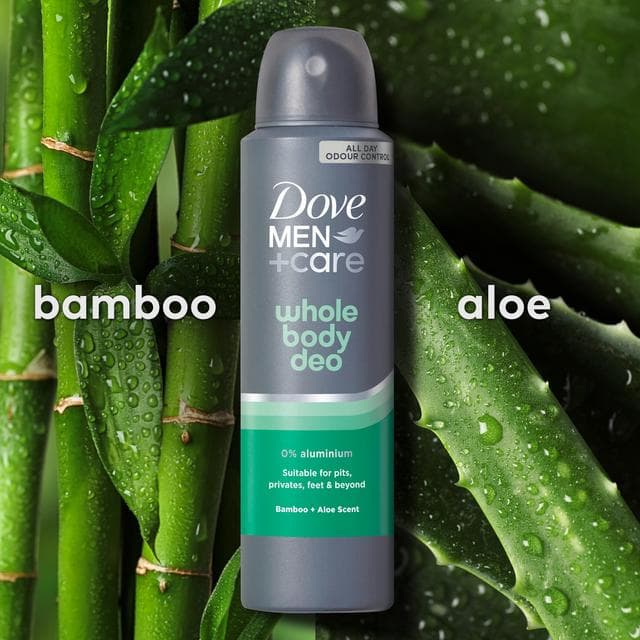 Dove Men+Care 150ml Bamboo & Aloe Whole Body Deodorant Spray - gallery image 2