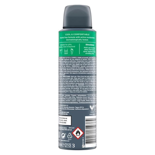 Dove Men+Care 150ml Bamboo & Aloe Whole Body Deodorant Spray - gallery image 6