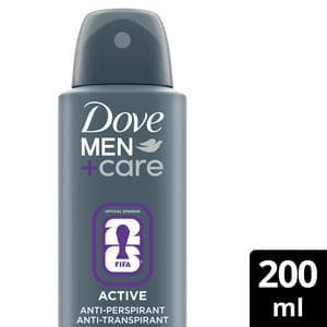 Dove Men+Care 200ml Active Antiperspirant Aerosol Deodorant Spray, FIFA Limited Collection