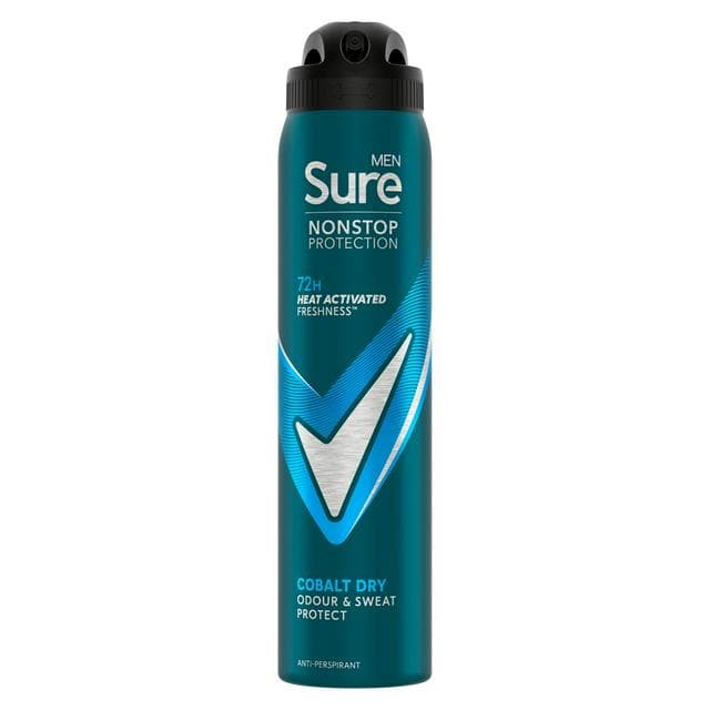 Sure Men 250ml Nonstop Protection Cobalt Dry Antiperspirant Aerosol Deodorant Spray, FIFA Limited Collection - gallery image 1