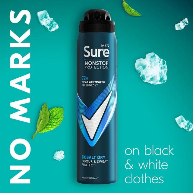 Sure Men 250ml Nonstop Protection Cobalt Dry Antiperspirant Aerosol Deodorant Spray, FIFA Limited Collection - gallery image 4