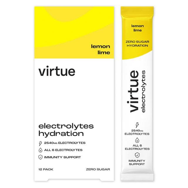 Virtue 12 x 5g Lemon Lime Electrolytes Hydration Sachets - gallery image 1