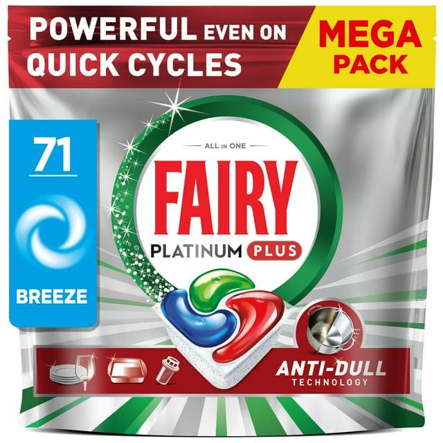 Fairy 71 Breeze Platinum Plus Dishwasher Tablets - gallery image 1