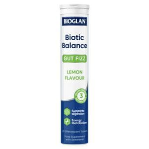 Bioglan Biotic Balance 20 x Lemon Flavour Gut Fizz Effervescent Tablets