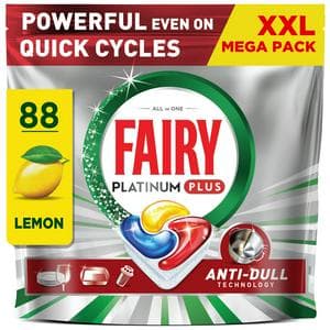 Fairy 88 Platinum Plus Lemon Dishwasher Tablets