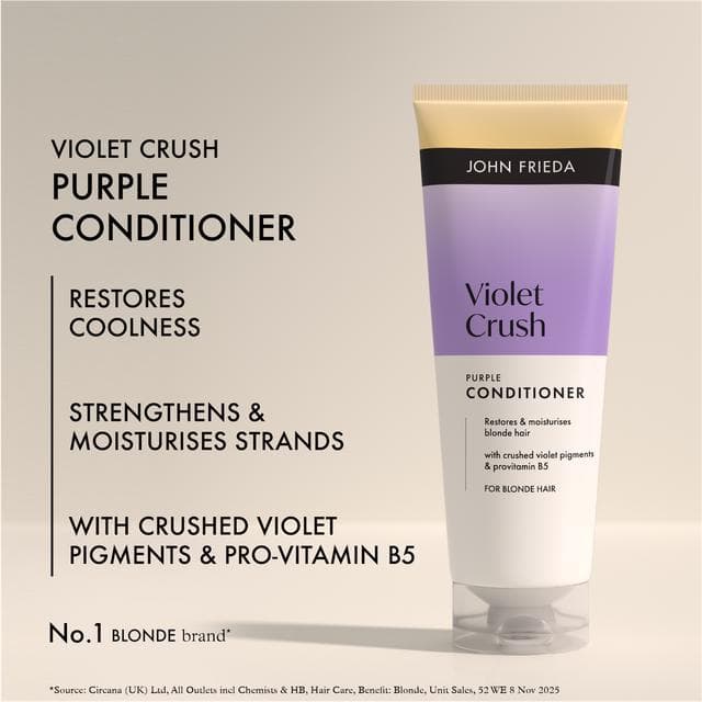 John Frieda 250ml Violet Crush Purple Conditioner - gallery image 3