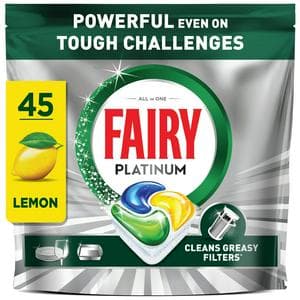 Fairy 45 Platinum Lemon Dishwasher Tablets