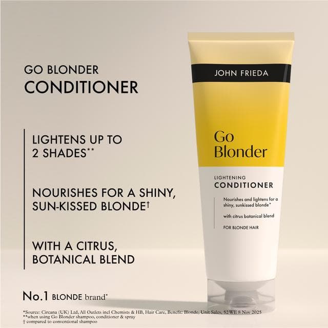 John Frieda Go Blonder 250ml Lightening Conditioner - gallery image 3