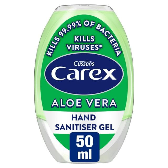 Carex 50ml Aloe Vera Antibacterial Hand Sanitiser Gel Quick Dry - gallery image 1