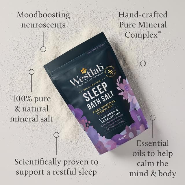 Westlab 400g Lavender & Cedarwood Sleep Wellbeing Bath Salt - gallery image 2