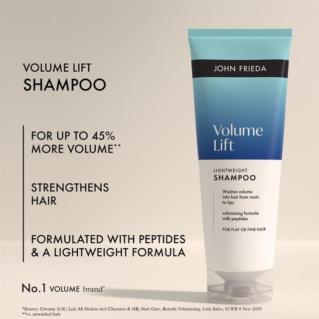 John Frieda 250ml Volume Lift Lightweight Shampoo - gallery image 3