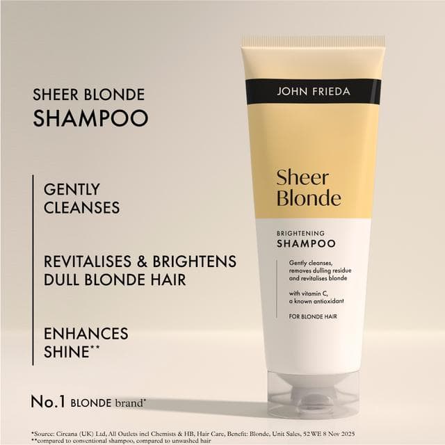 John Frieda 250ml Sheer Blonde Brightening Shampoo - gallery image 3