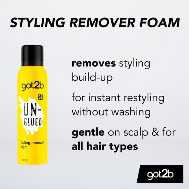 Schwarzkopf Got2b 150ml Unglued Styling Remover Foam - gallery image 3