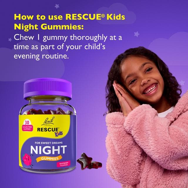 Bach Rescue 30 x Raspberry Flavour Night Kids Gummies - gallery image 3