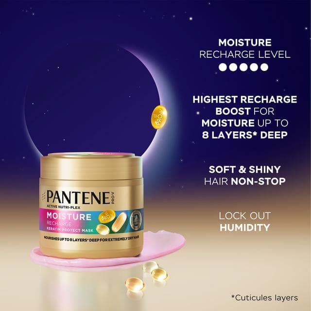 Pantene Pro-V 300ml Moisture Recharge Keratin Protect Hair Mask - gallery image 4