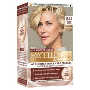 L'Oréal Paris Excellence Age Perfect Nudes 8.13 Natural Beige Blonde Permanent Hair Dye