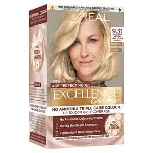 L'Oréal Paris Excellence Age Perfect Nudes 9.31 Natural Light Golden Blonde Permanent Hair Dye