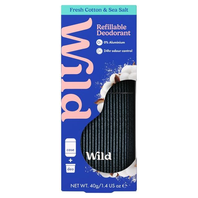 Wild 40g Fresh Cotton & Sea Salt Refillable Stick Deodorant - gallery image 1