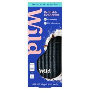 Wild 40g Fresh Cotton & Sea Salt Refillable Stick Deodorant