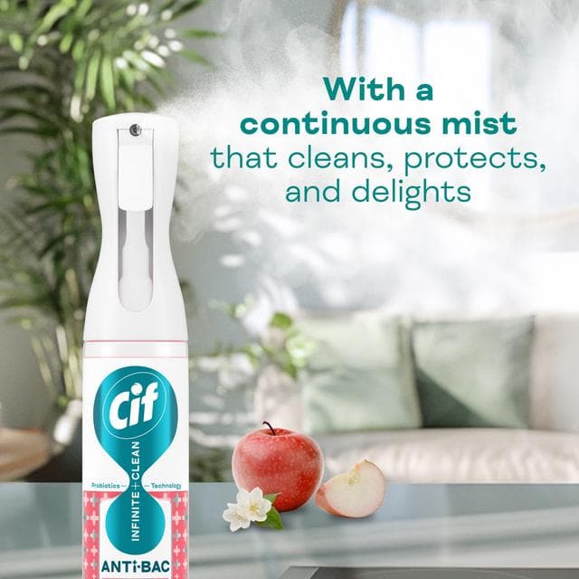Cif 280ml Infinite Clean Apple & Jasmine Antibacterial Cleaner Spray - gallery image 4