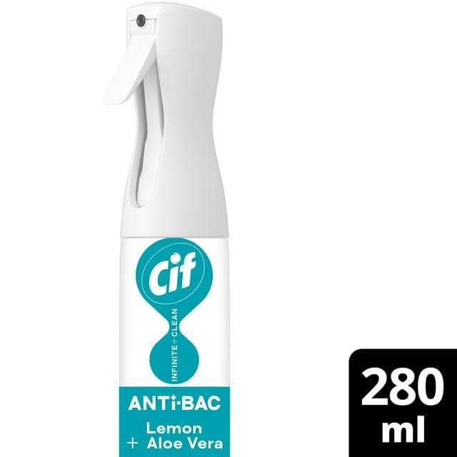 Cif 280ml Infinite Clean Lemon & Aloe Vera Antibacterial Cleaner Spray - gallery image 1