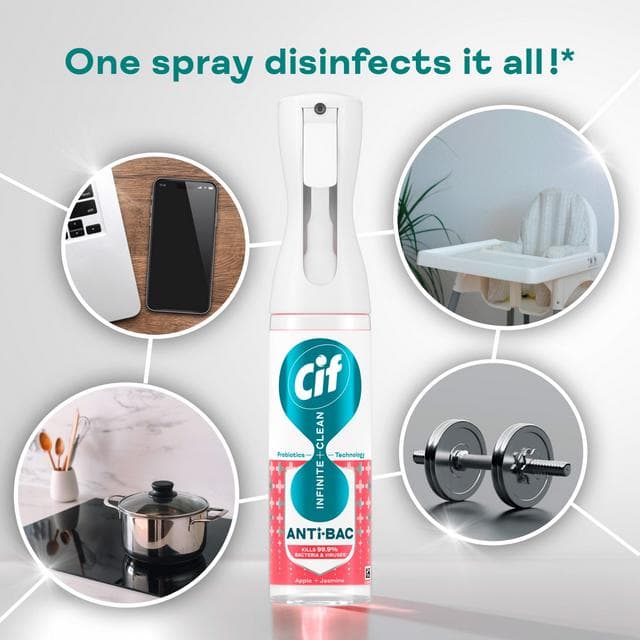 Cif 280ml Infinite Clean Antibacterial Cleaner Refill Apple & Jasmine - gallery image 3