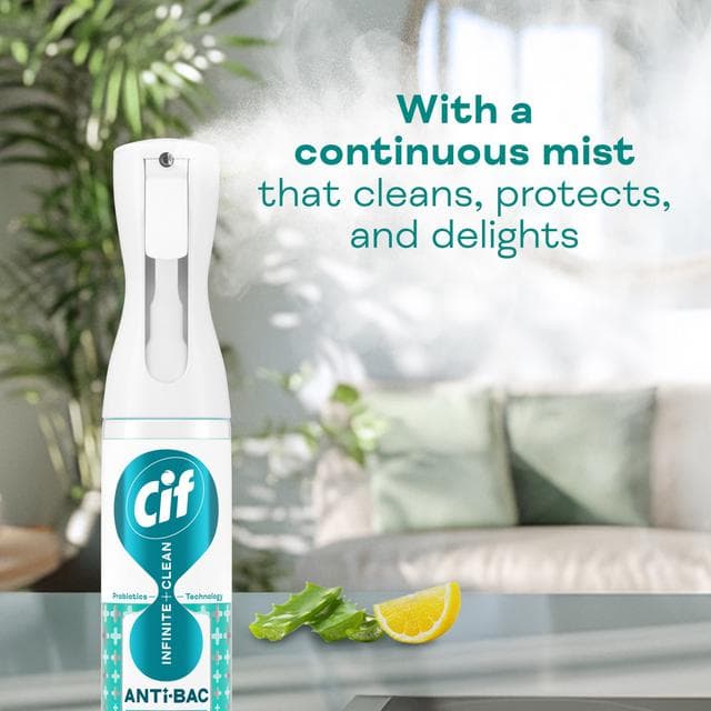Cif 280ml Infinite Clean Antibacterial Cleaner Refill Lemon & Aloe Vera - gallery image 3