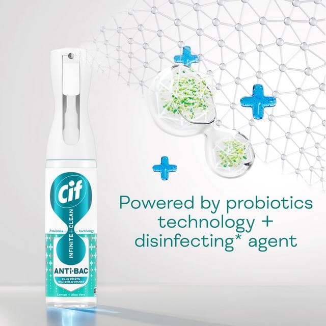 Cif 280ml Infinite Clean Antibacterial Cleaner Refill Lemon & Aloe Vera - gallery image 6