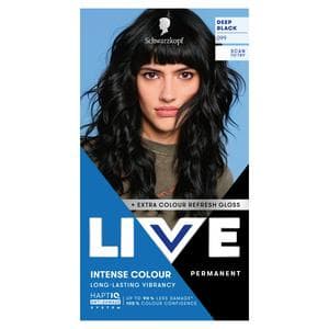 Schwarzkopf 099 Deep Black Live Intense Colour Permanent Hair Dye
