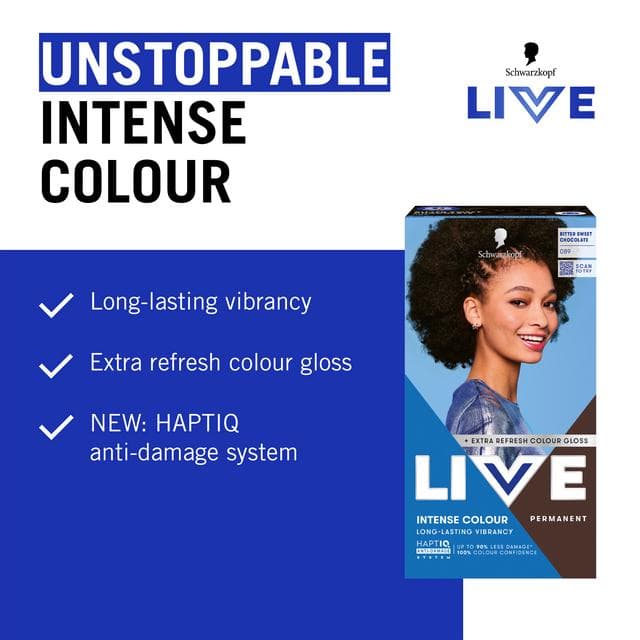 Schwarzkopf Live Intense Colour 089 Bitter Sweet Chocolate Permanent Hair Dye - gallery image 3