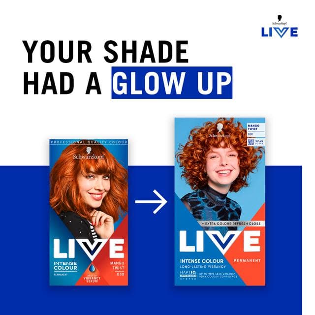 Schwarzkopf 030 Mango Twist Live Intense Colour Permanent Hair Dye - gallery image 4
