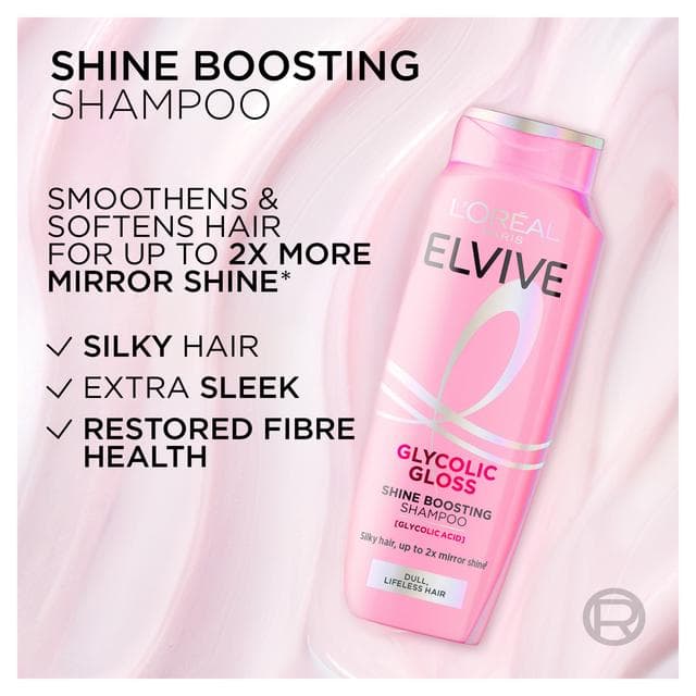 L’Oréal Paris Elvive Glycolic Gloss 250ml Dull Hair Shine Boosting Shampoo - gallery image 2