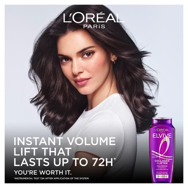 L'Oréal Paris Elvive Collagen + Lifter 400ml Flat Hair Volumising Shampoo - gallery image 2