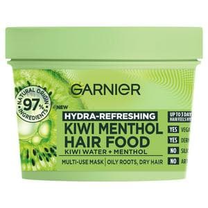 Garnier 400ml Hydra Refreshing Kiwi Menthol Hair Food Multi Use Treatment Mask