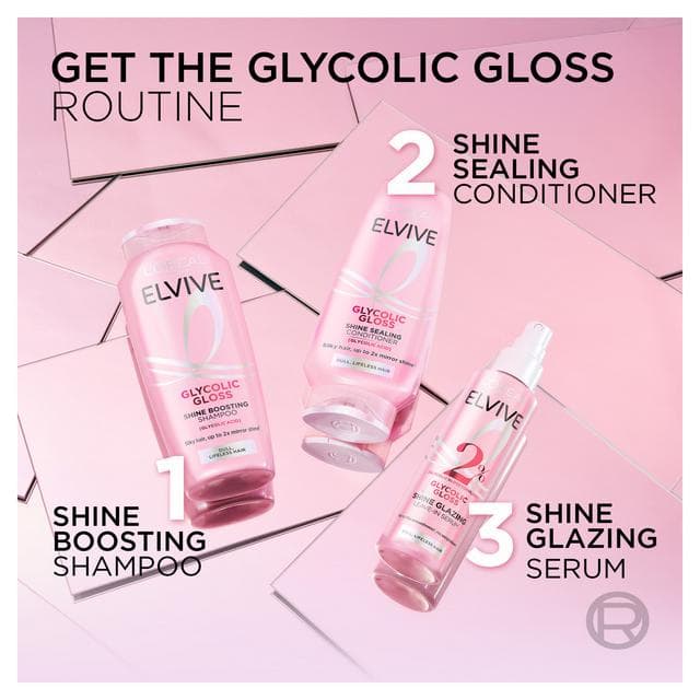 L’Oréal Paris Elvive Glycolic Gloss 200ml Dull Hair Shine Sealing Conditioner - gallery image 5