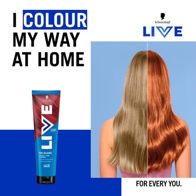 Schwarzkopf Live Go Gloss 150ml Cayenne Copper Colour & Shine Hair Gloss - gallery image 4